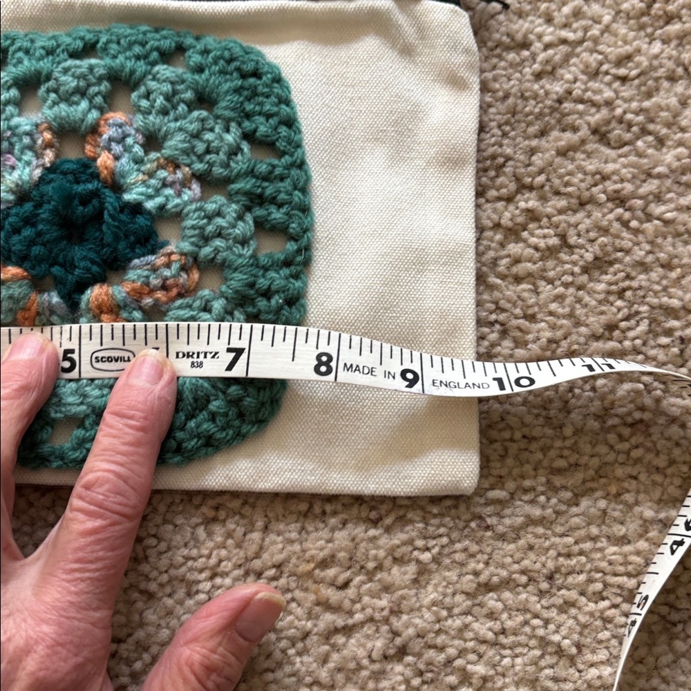 Handcrafted Crochet Accent Cosmetic Bag - Picture 3 of 4